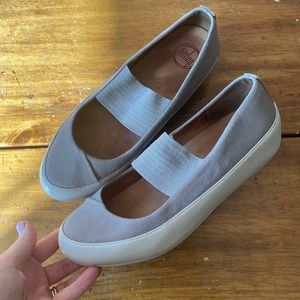 Fitflop Due Wedge Mary Jane Comfort Shoes Flats Leather Women's 41